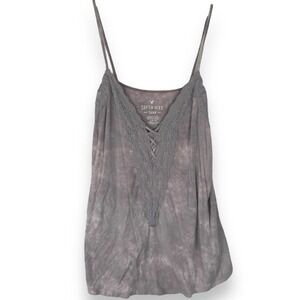 American Eagle Lace Trim Tank Top Womens Size Small Soft‎ Grunge Twilightcore